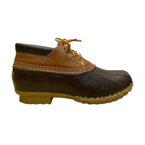 Vintage L.L.Bean Men’s Brown Leather Rubber Lace-Up Outdoor Duck Shoes Size 7W